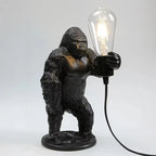 Gorilla Golvlampa Resin – Kreativ Djurdekorationslampa