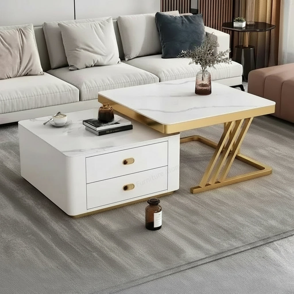 Lyxigt Soffbord Metall – Kvadratisk Minimalism