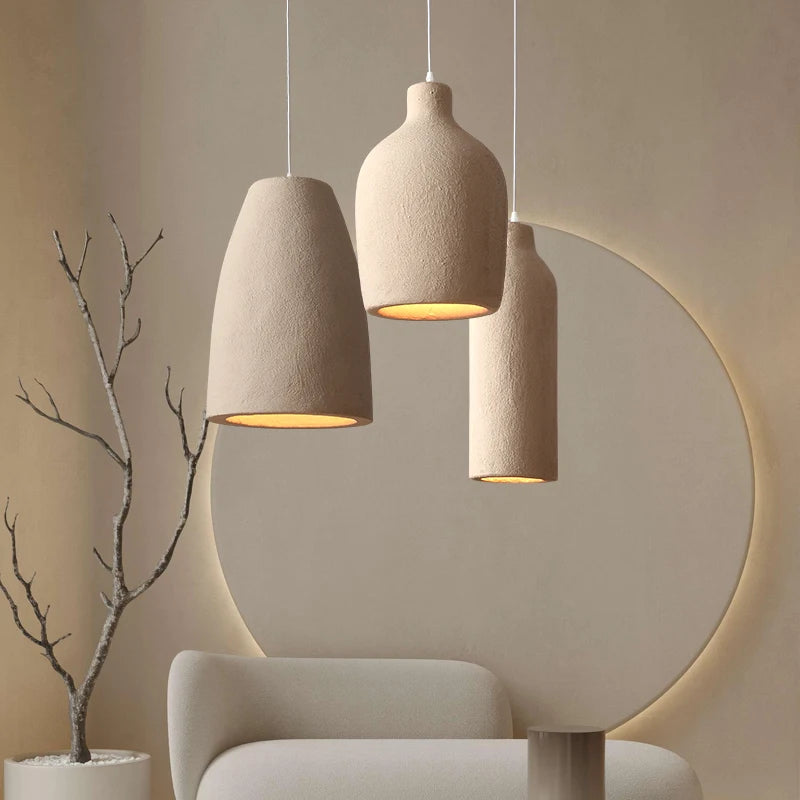 Wabi-Sabi Cement Hänglampa LED – Restaurant, Bar & Sovrum