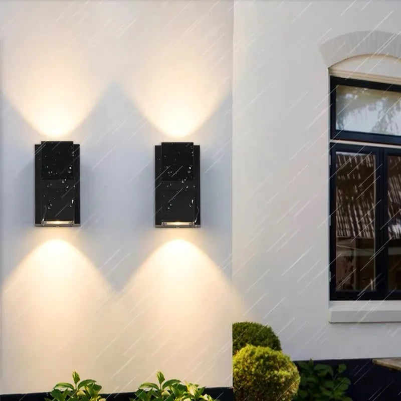 LED Kubform Vägglampa IP65 – Upp & Ner Trädgård