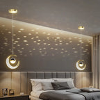 Kreativ Måne & Stjärnor LED Taklampa – Guld & Svart Loft