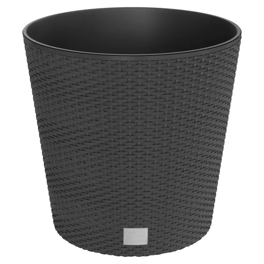 Upphöjd Blomkruka Rattan-look 40×37,5 cm – PP & Metallram Balkong & Altan