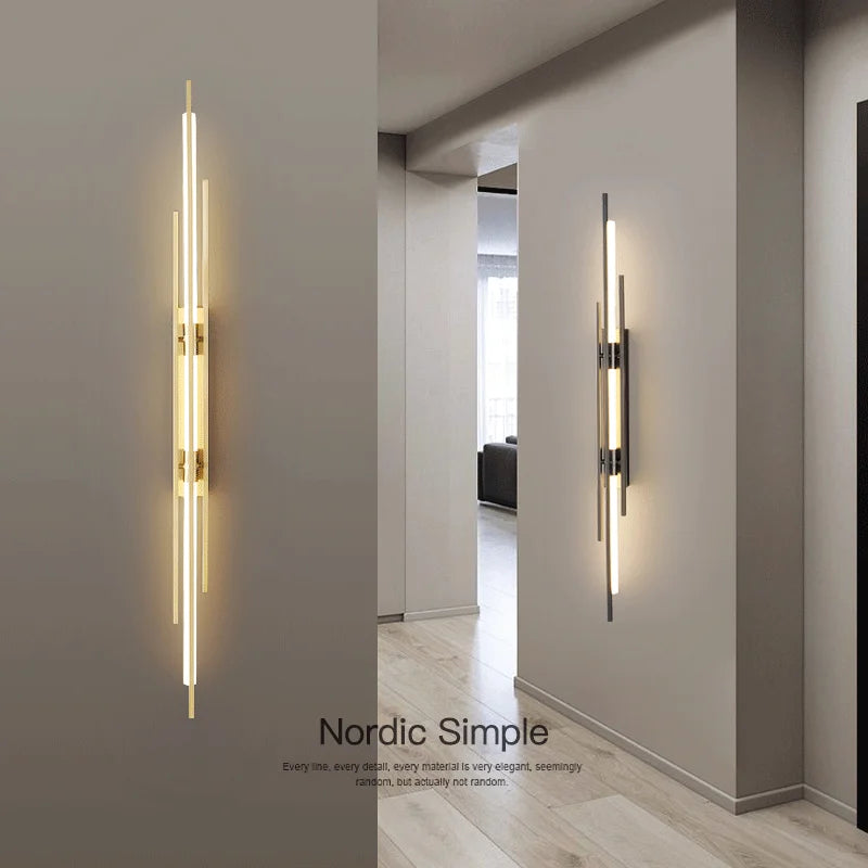 Modern Lång LED Vägglampa – Sovrum, Matsal & Loft