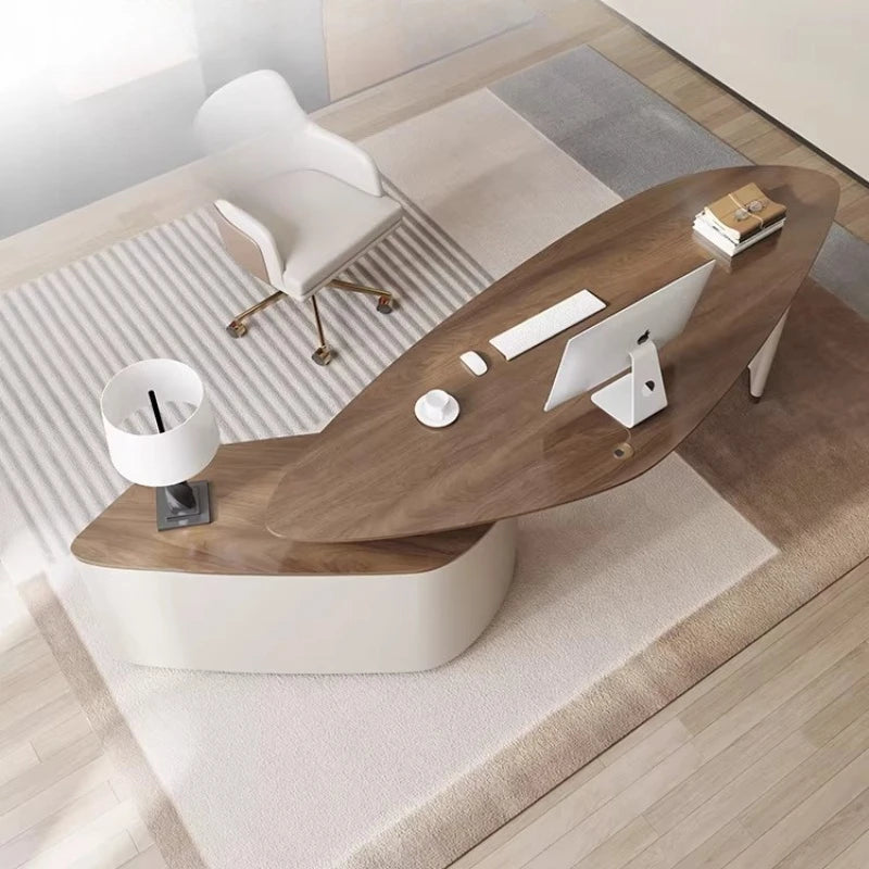 Justerbart L-Skrivbord – Hyllor & Display