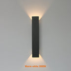 Utomhus LED Vägglampa IP65 – Svart & Vit Aluminium