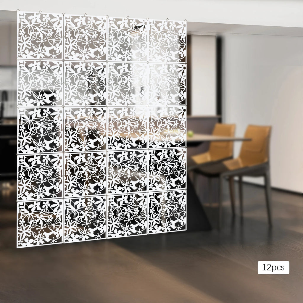 12-Pack Inomhus Rumsavdelare Paravent 40×40 cm – Privacy Gardinhängare