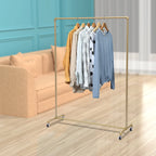 Guld Klädstell 45 kg Rullande 120×40×160 cm – 4 Bromsbara Hjul Butik & Sovrum