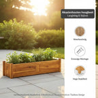 Upphöjd Odlingslåda Massivt Trä 100×30×25 cm – Balkong, Altan & Trädgård