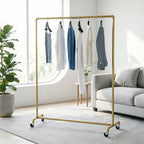 Fristående Klädställ Industriell Stil Rullande – 120×40×160 cm Sovrum & Butik