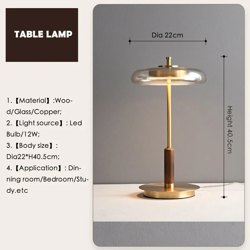 Lyxig Guld Glasgolvlampa Retro – Svamp Metalldesign