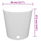 Upphöjd Blomkruka Rattan-look 40×37,5 cm – PP & Metallram Balkong & Altan