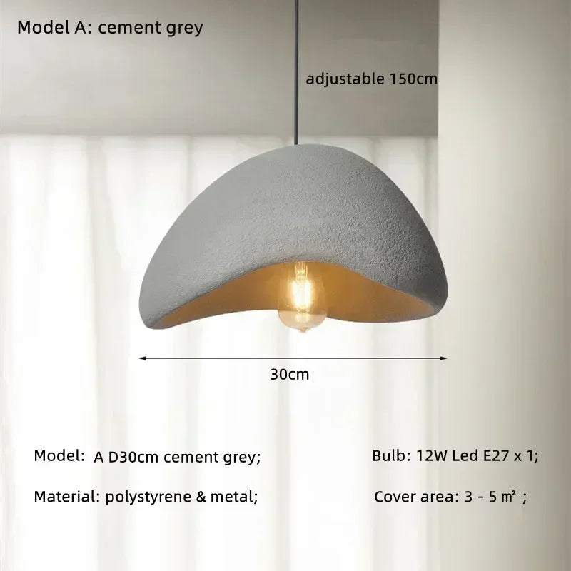 Handgjord Wabi-Sabi Hänglampa LED – Restaurant & Köksö