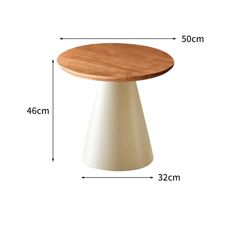 Runt Sidobord Metall – Avtagbar Nordisk