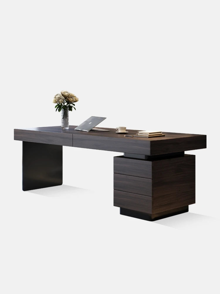 Executive Hutch Skrivbord – Förvaring & Eluttag
