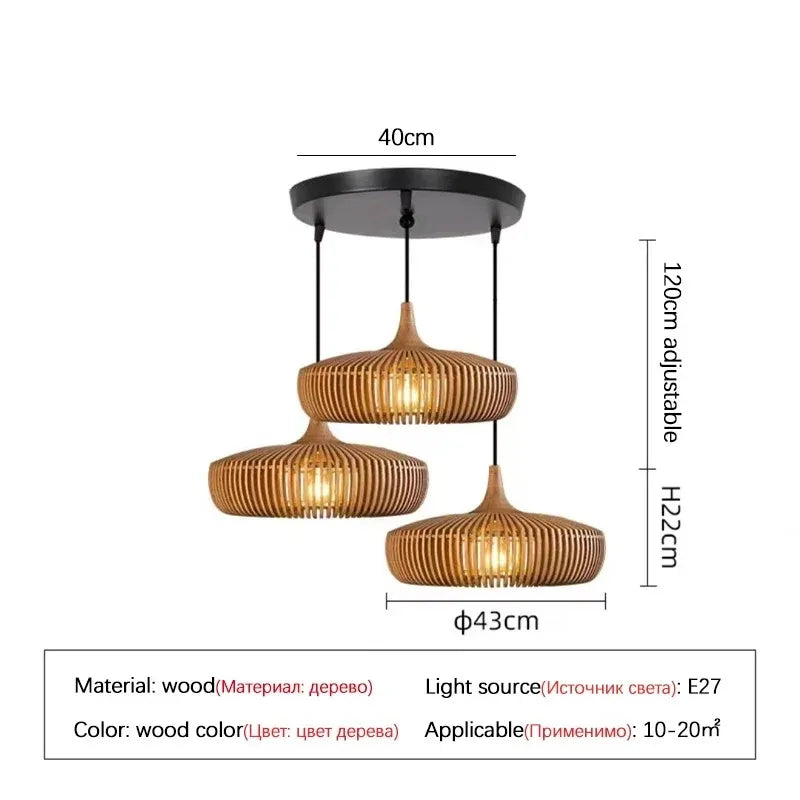 Wabi-Sabi Minimalist Hänglampa LED – Genombruten Vintage Köksö & Sovrum