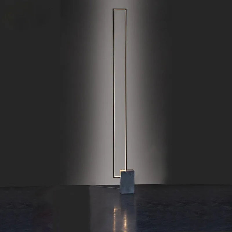 Nordisk Kvadratisk LED Golvlampa Dimbar – Modern Sovrum & Vardagsrum