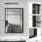 Rektangulär Väggspegel Metallram 100×70 cm – Dekorativ Hängspegel
