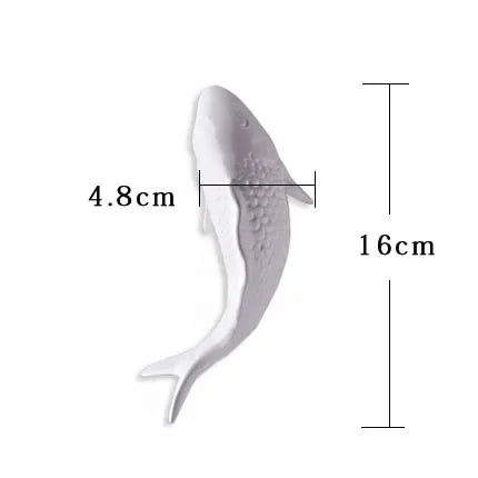 Karp & Lotusblad Resin Väggdekoration – Abstrakt Hantverk Vardagsrum