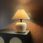 Japansk Kruka Bordslampa Keramik Wabi-Sabi – Handgjord Sovrum & Vardagsrum