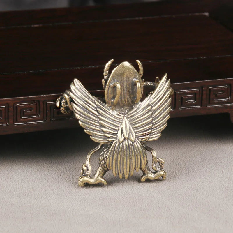 Mässing Garuda Dapeng Fågelnyckelring – Tibetansk Stil Personlig Hängdekor