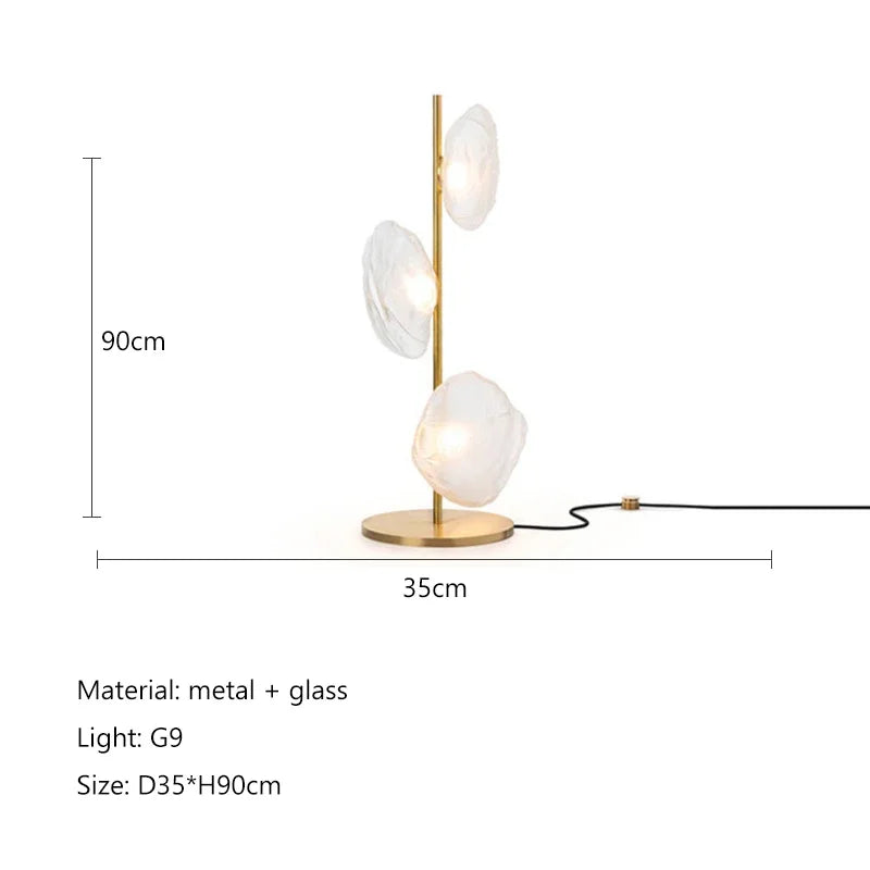 Nordisk Modern Glas Golvlampa LED – Hörn, Hotell & Vardagsrum