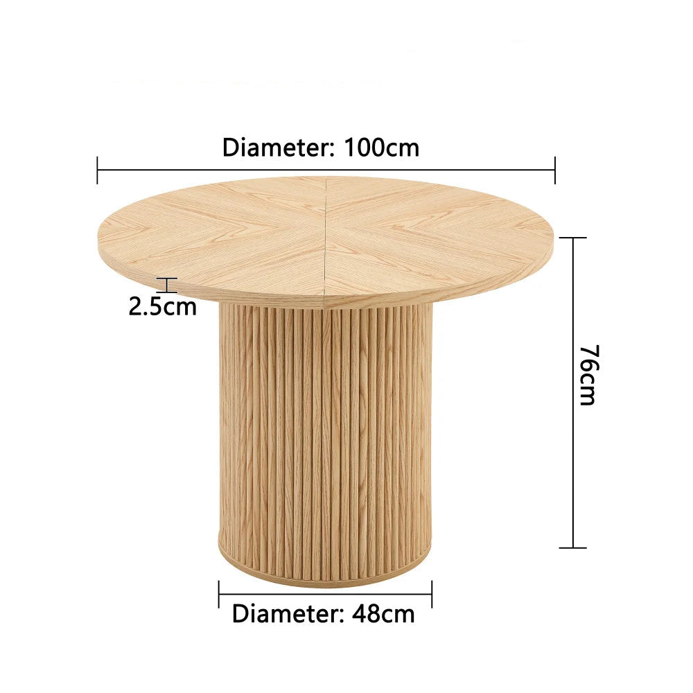 Runt Matbord 100 cm – MDF, 4-6 Pers