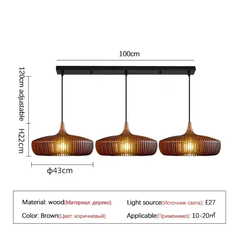 Wabi-Sabi Minimalist Hänglampa LED – Genombruten Vintage Köksö & Sovrum