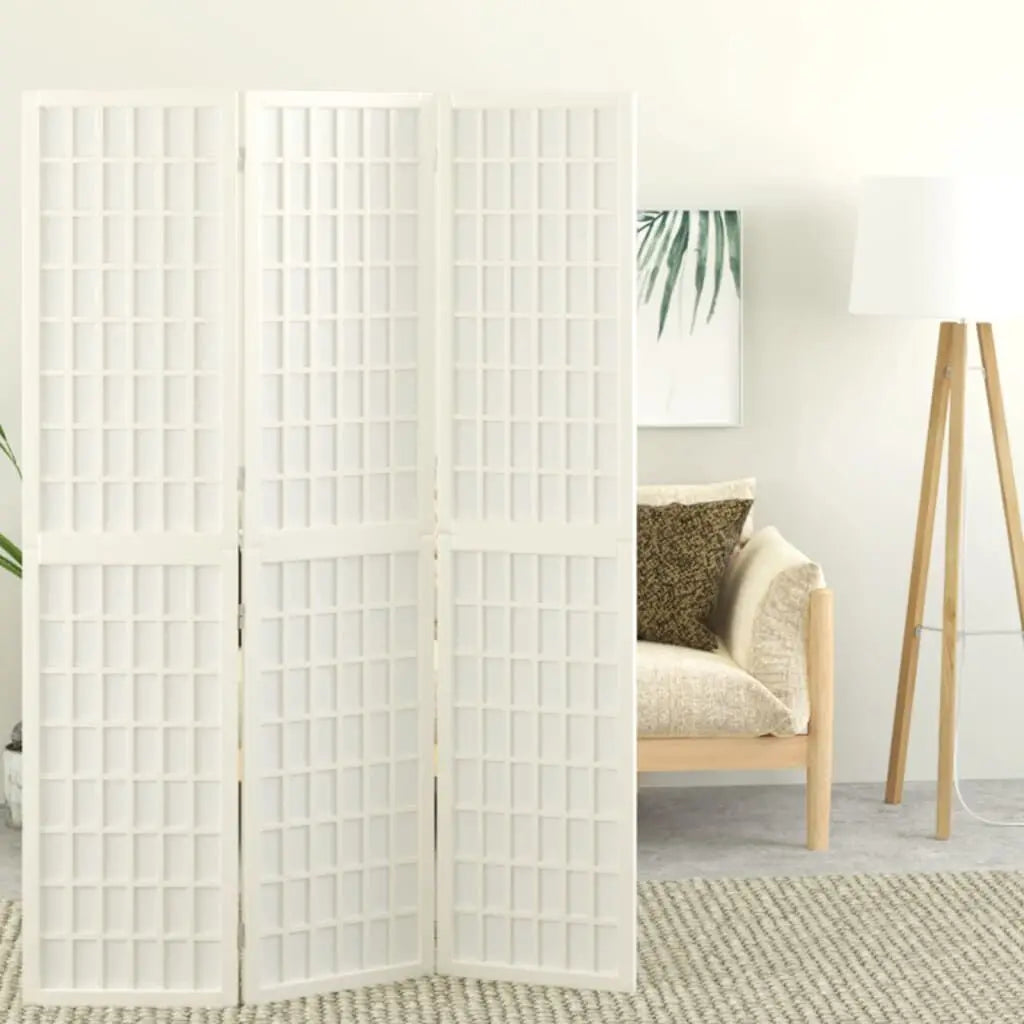 Vidaxl Shoji 3-Panelers Rumsavdelare 120×170 cm Granträ – Japansk Rispapper