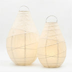 2-Pack Vit Papperslampskärm Nordisk Droppe – Bordslampa & Hänglampa