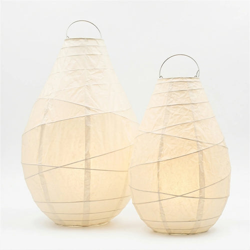 2-Pack Vit Papperslampskärm Nordisk Droppe – Bordslampa & Hänglampa