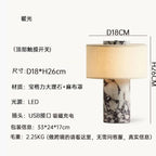 Marmor Bordslampa Touch – Cylinder Vittyg