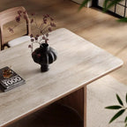 Matbord Massivt Trä & Sten 140-180 cm – Lyxig Modern