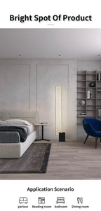 Nordisk Kvadratisk LED Golvlampa Dimbar – Modern Sovrum & Vardagsrum