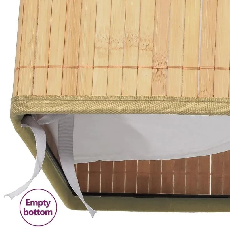 Bambu Tvättkorg 72 L 2 Sektioner – Tvättstuga & Badrum Sortering