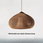 Japansk Wabi-Sabi Rattan Hänglampa Handvävd – Boho E27 Restaurant & Köksö
