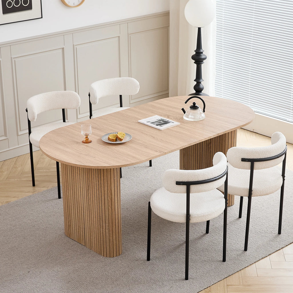 Matbord Ovalt 180x90 cm – Massivt Trä