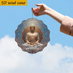 Buddha Staty Gyllene Lotussäte 25,5 cm – 360° Roterande Vindspelkrok