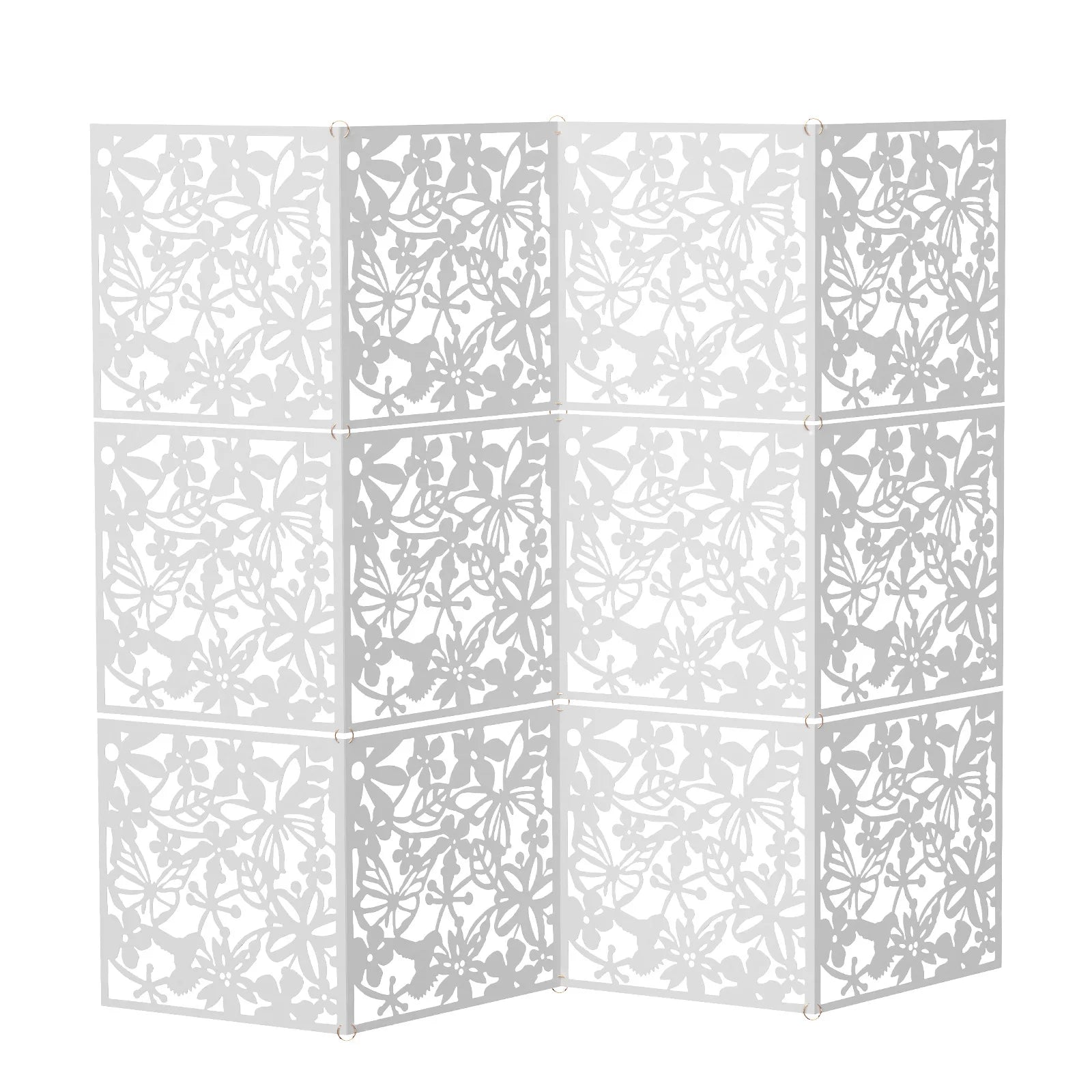 12-Pack Hängande Rumsavdelare PVC 40×40 cm – Fjäril Blomma Genombruten Paneler