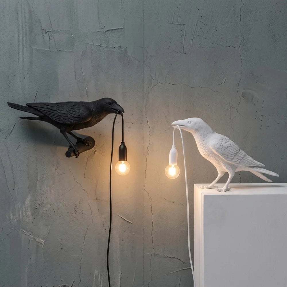 Lyckofågel Bordslampa Resin – Modern Animal Design