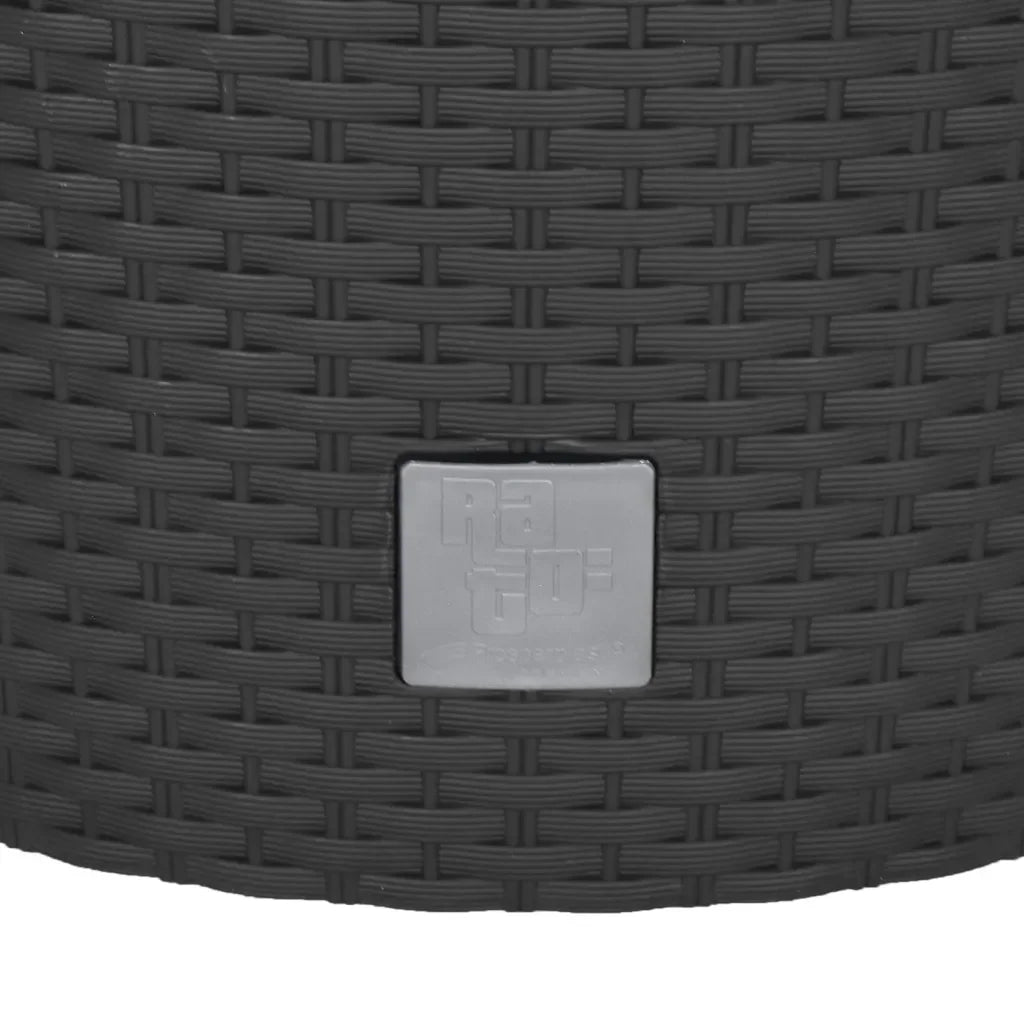 Upphöjd Blomkruka Rattan-look 40×37,5 cm – PP & Metallram Balkong & Altan