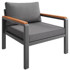 Modulärt Loungeset – Soffgrupp & Träbord