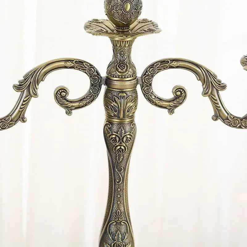Brons Metallljusstake Restaurant & Bröllop – Dekorativt Bordsornament