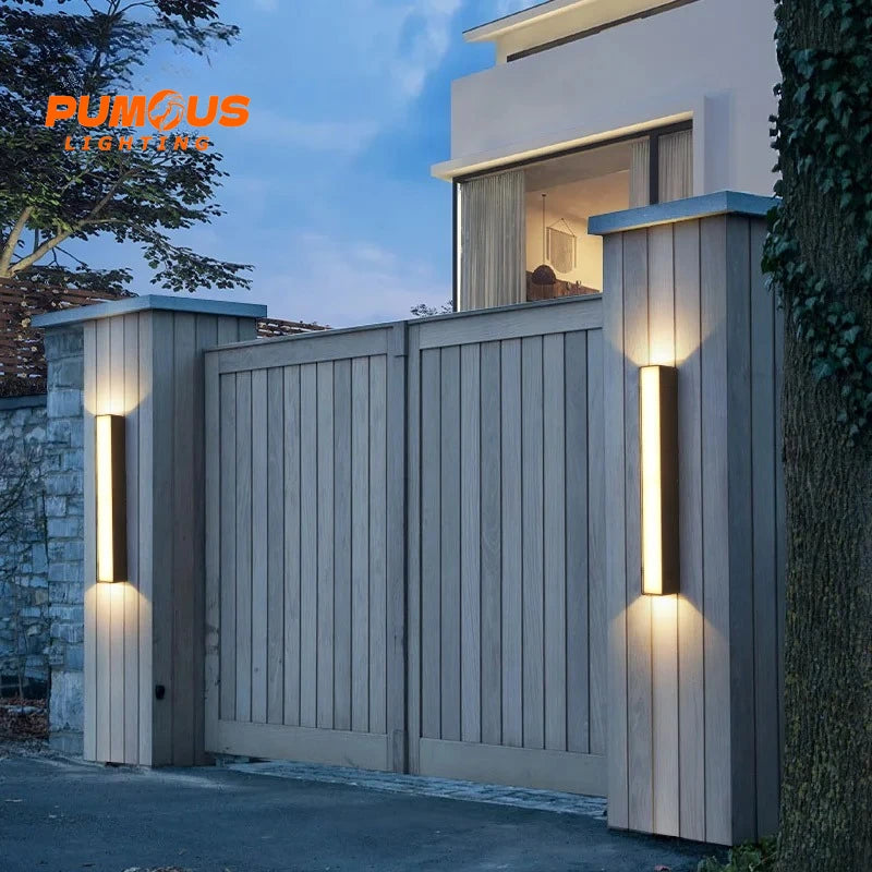 Modern Lång Rand LED Utomhuslampa IP65 – Aluminium