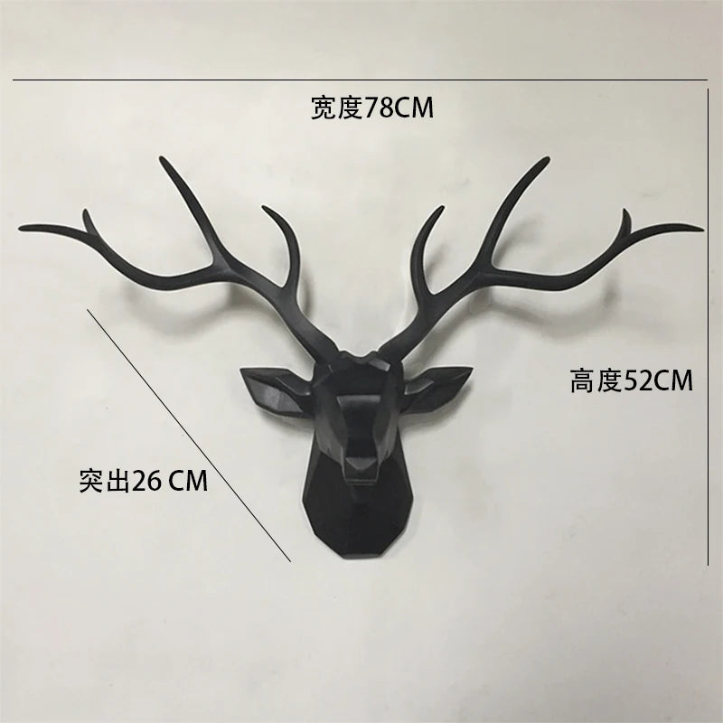 3D Rådjurshuvud Väggdekoration – Djurskulptur Stag Sovrum & Vardagsrum