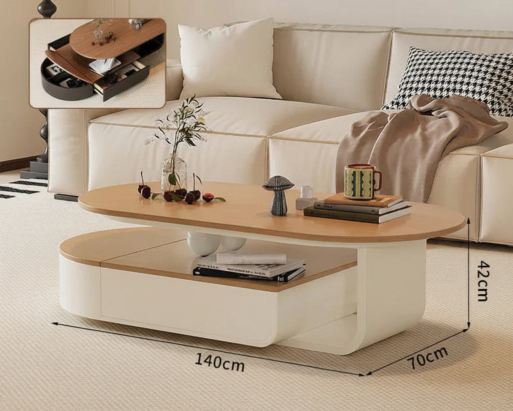 Lyxigt Sidobord – Förvaring, Designer Hjul