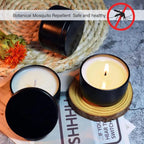 4-Pack Citronella Myggavvisande Aromljus – Portabelt Reseplåt Utomhus