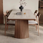 Matbord Massivt Trä & Sten 140-180 cm – Lyxig Modern