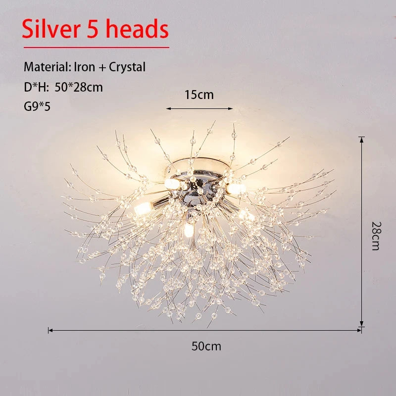 Dandelion Kristalltakkrona LED G9 – Firefly Lyxig Matsal & Vardagsrum