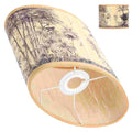 Tropisk Regnskog Lampskärm Oval – Bambu Plisserad Sängbord & Rustik