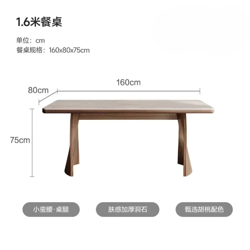 Matbord Massivt Trä & Sten 140-180 cm – Lyxig Modern